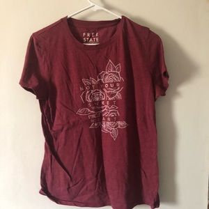 Free State Not Your Sweet Heart Women’s XL Red Rose T Shirt